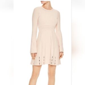 Sandro Blush Long Sleeve Dress